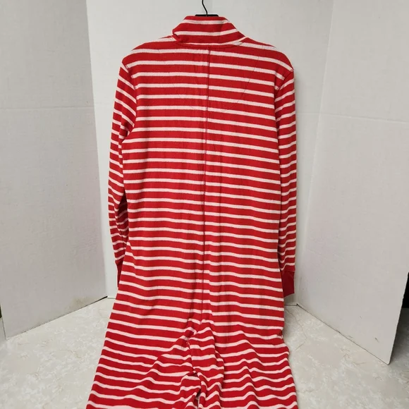 1pc Goodnight Kiss Super Soft Red White Stripe Pajamas Size Large New - Picture 7 of 7